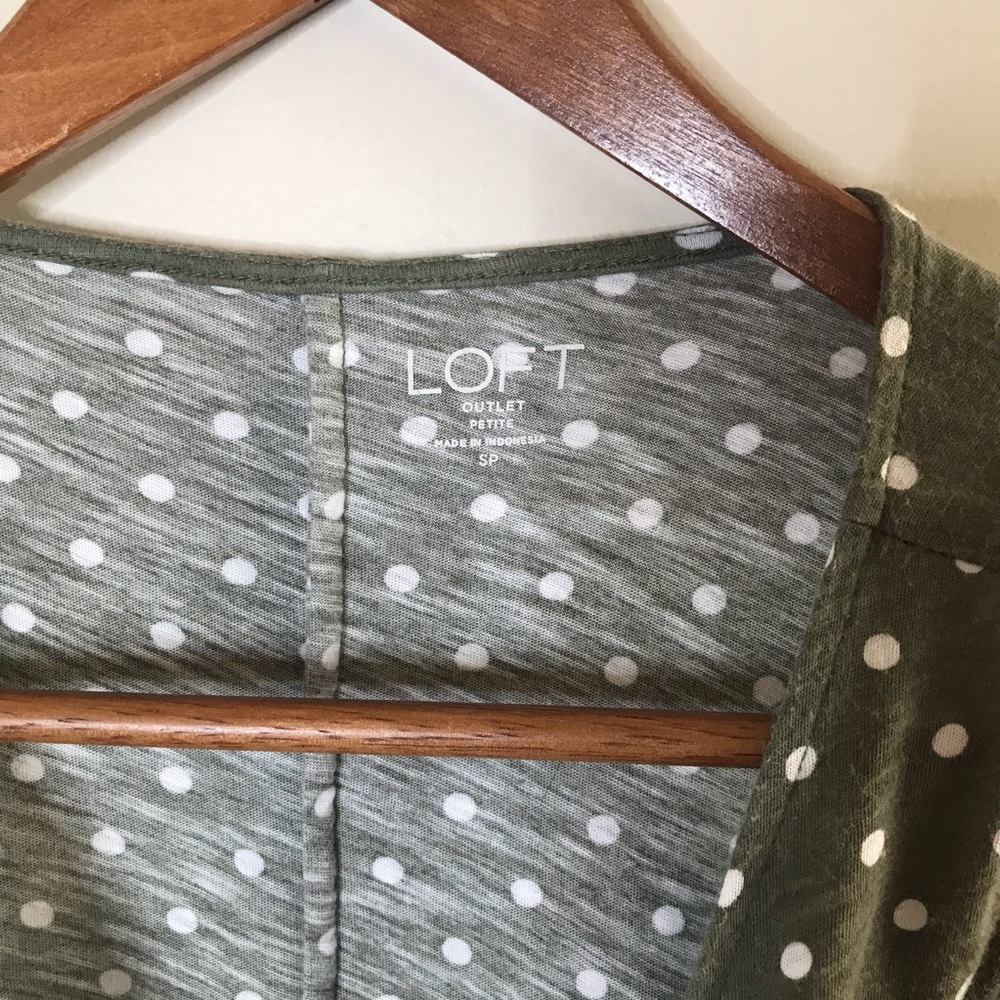 [Loft] Green & White Polka Dot Tank - Picture 5 of 9